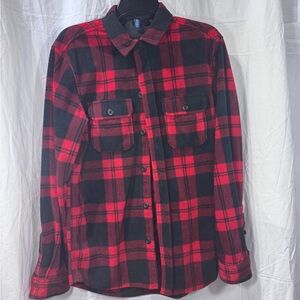 Plaid Red and Black Men's Shirt